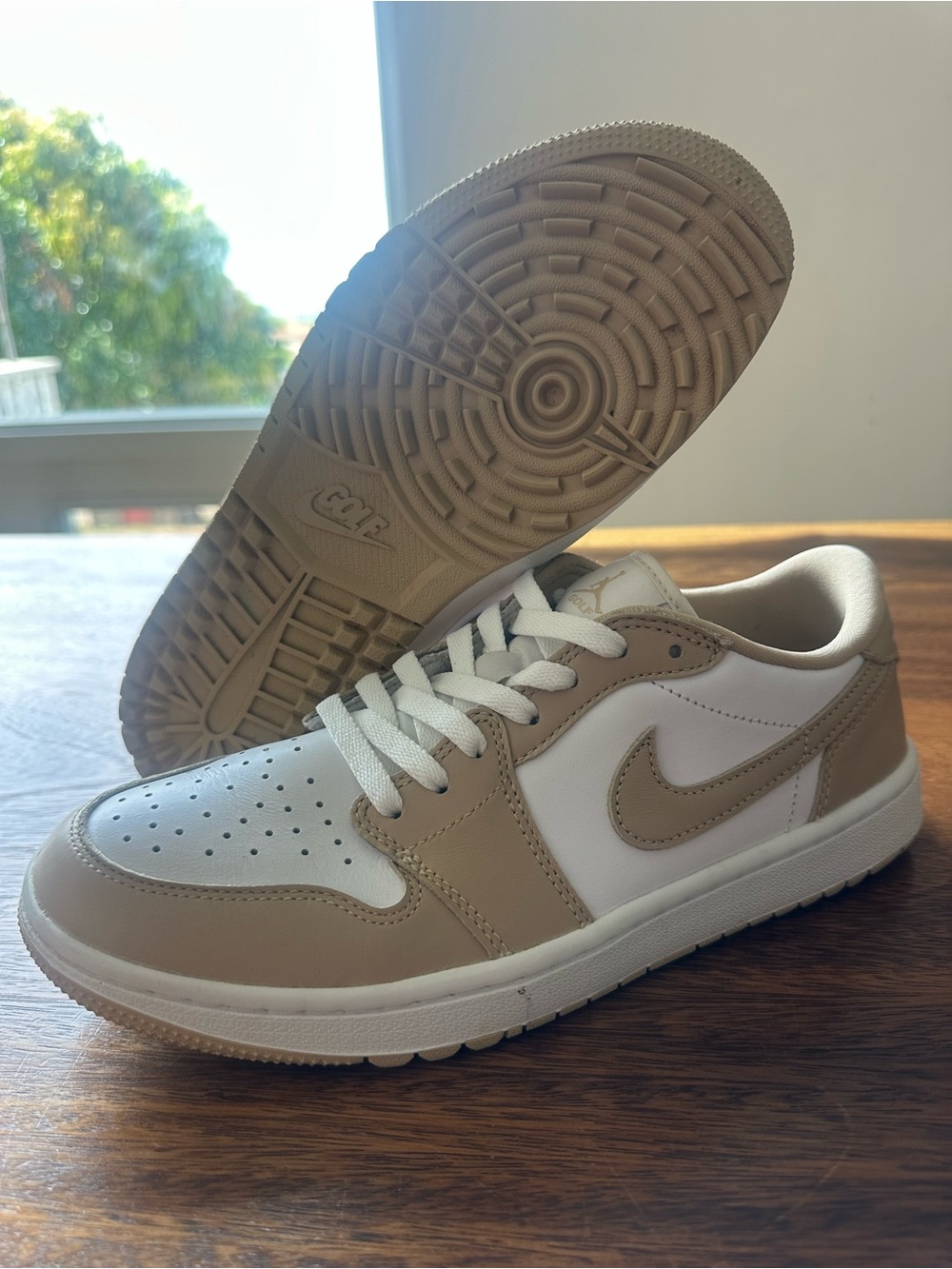 Nike Air Jordan 1 Low Retro Golf White Linen Men’s Size 8 Women’s 9.5 DD9315-117